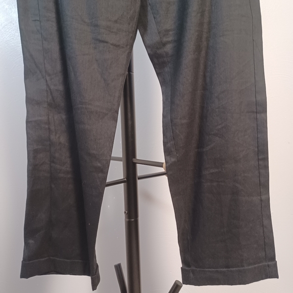 J. Jill Black Linen Blend Pants Large Size Large - Picture 3 of 5